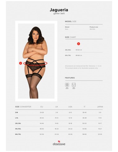 Bielizna-Jagueria pas do pończoch  4XL/5XL - Pasy do pończoch i podwiązki - 9