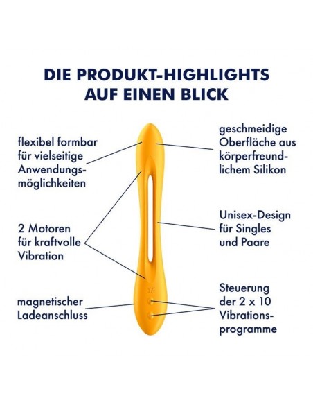 Elastic Joy multi vibrator (Dark Yellow) - Stymulatory łechtaczki klasyczne - 3