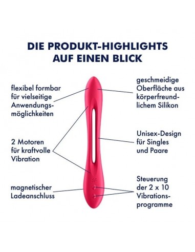 Elastic Joy multi vibrator (Red) - Stymulatory łechtaczki klasyczne - 3