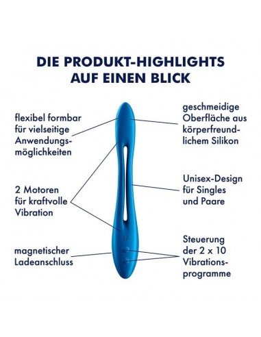 Elastic Game multi vibrator (Dark blue) - Stymulatory łechtaczki klasyczne - 3