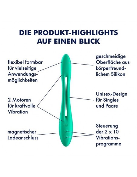 Elastic Game multi vibrator (light green) - Stymulatory łechtaczki klasyczne - 7