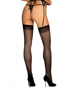 Bielizna-S813 pończochy czarne  XXL - Pończochy - 1 2