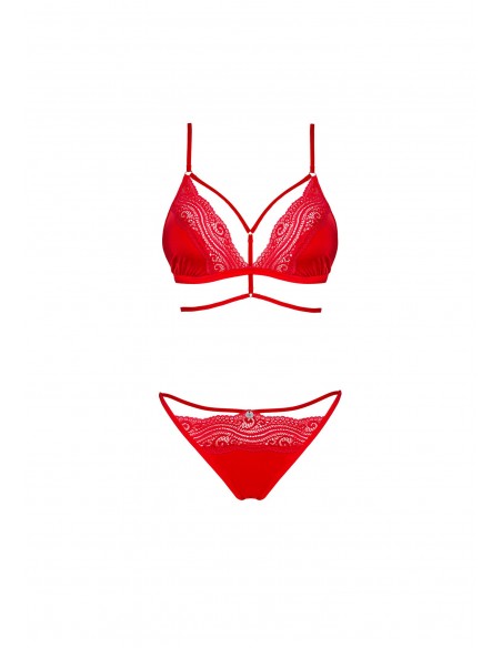 Diyosa komplet 2-częściowy czerwony  XS/S - Komplety bielizny erotycznej - 5