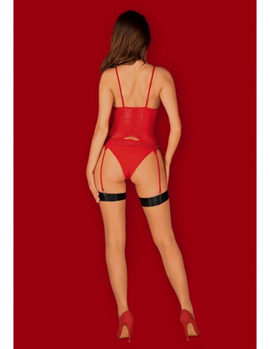 Diyosa gorset i figi czerwony   XS/S - Komplety bielizny erotycznej - 4