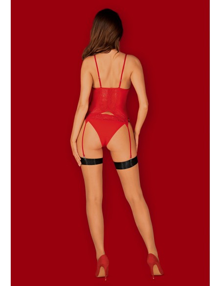 Diyosa gorset i figi czerwony   XS/S - Komplety bielizny erotycznej - 4