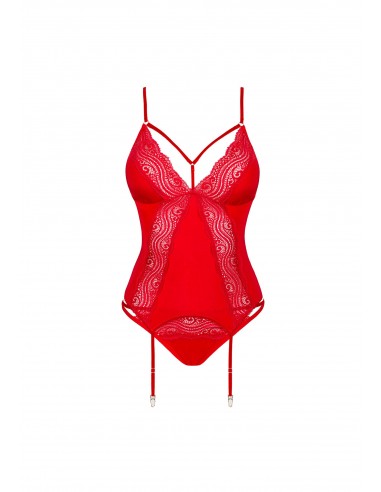 Diyosa gorset i figi czerwony M/L - Komplety bielizny erotycznej - 5