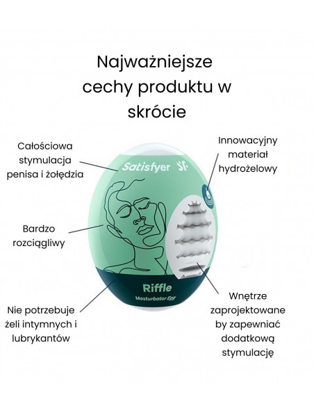 Jednorazowy Masturbator Riffle Egg - Masturbatory i Sztuczne pochwy - 4