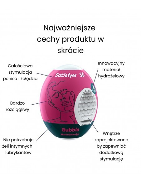 Jednorazowy Masturbator Bubble Egg - Masturbatory i Sztuczne pochwy - 4