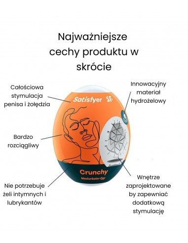 Jednorazowy Masturbator Crunchy Egg - Masturbatory i Sztuczne pochwy - 4