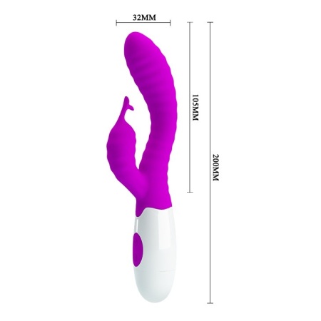 Wibrator HYMAN z 30 funkcjami wibracji i zakrzywioną głowicą, 20 cm - 11