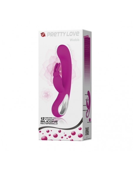 Wibrator króliczek WEBB 12 Funkcji Wibracji + Etui - Wibratory Króliczki - 17