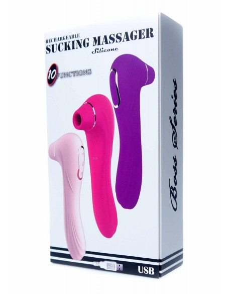 Bezdotykowy Stymulator Łechtaczki i Wibrator w Jednym 10 Funkcji - Wibratory Bezdotykowe - 12