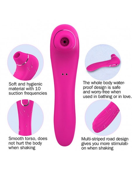 Bezdotykowy Stymulator Łechtaczki i Wibrator w Jednym 10 Funkcji - Wibratory Bezdotykowe - 25