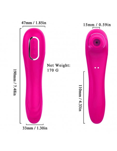 Bezdotykowy Stymulator Łechtaczki i Wibrator w Jednym 10 Funkcji - Wibratory Bezdotykowe - 26