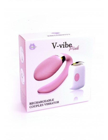Stymulator dla Kobiet i Par V-Vibe z Pilotem Bezprzewodowym 7 Funkcji Wibracji - WIBRATORY DLA PAR - 15