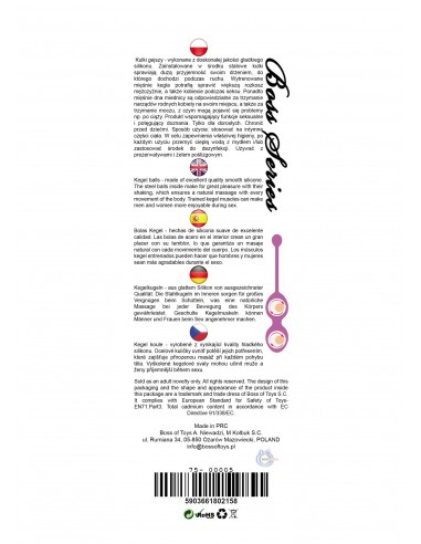 Kulki Gejszy - Trening Mięśni Kegla - 29 mm 60 g - Kulki Gejszy Podwójne i Pojedyncze - 8