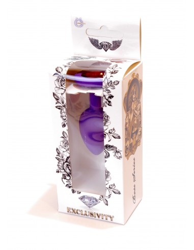 Mały Silikonowy Korek Analny  z Diamentem - Exclusivity - Korki analne silikonowe - 15