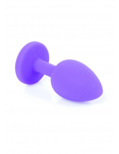 Mały Silikonowy Korek Analny  z Diamentem - Exclusivity - Korki analne silikonowe - 14