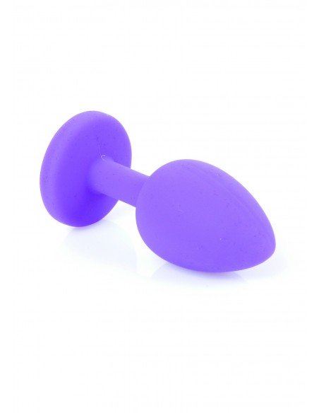 Mały Silikonowy Korek Analny  z Diamentem - Exclusivity - Korki analne silikonowe - 14