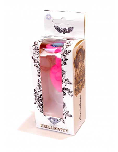 Mały Silikonowy Korek Analny  z Diamentem - Exclusivity - Korki analne silikonowe - 23