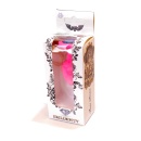 Korek analny PLUG Small - czarny silikon medyczny, różowy diament, kształt bulwiasty, szeroka podstawa, 7 cm, średnica 2,7 cm - 23