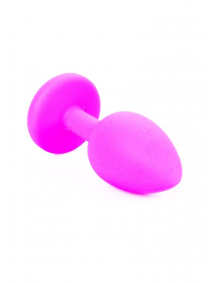 Mały Silikonowy Korek Analny  z Diamentem - Exclusivity - Korki analne silikonowe - 18