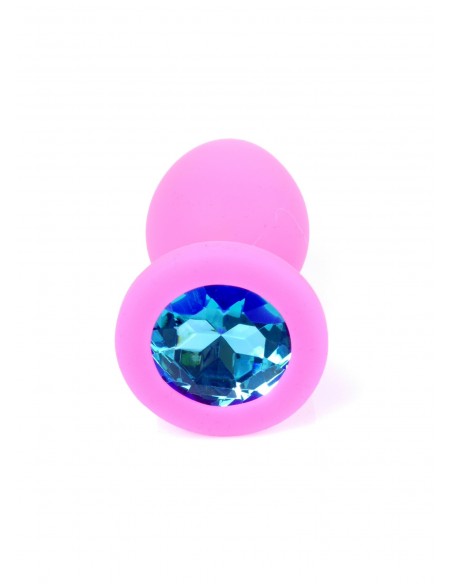 Mały Silikonowy Korek Analny  z Diamentem - Exclusivity - Korki analne silikonowe - 19
