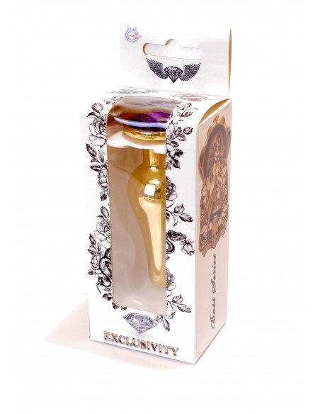 Stalowy Korek Analny z Fioletowym Zdobieniem Exclusivity - Korki analne stalowe - 16