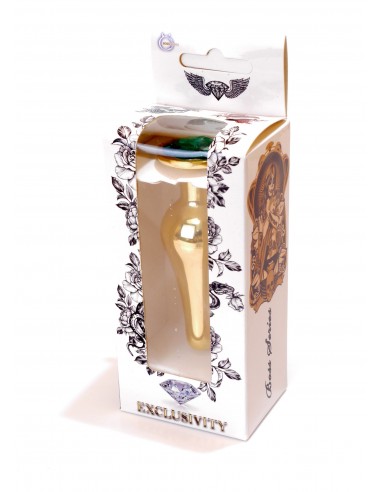 Stalowy Korek Analny z Zielonym Kryształem Exclusivity - Korki analne stalowe - 16