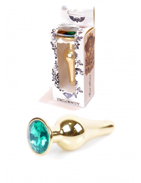 Stalowy Korek Analny z Zielonym Kryształem Exclusivity - Korki analne stalowe - 10