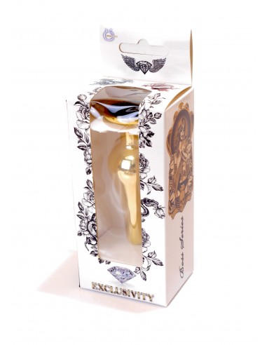 Stalowy Korek Analny z Czarnym Diamentem Exclusivity - Korki analne stalowe - 16