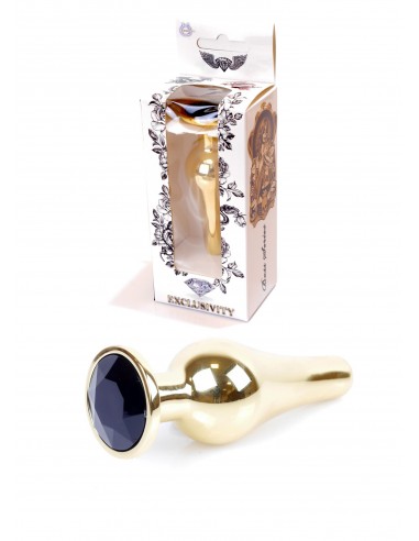 Stalowy Korek Analny z Czarnym Diamentem Exclusivity - Korki analne stalowe - 10