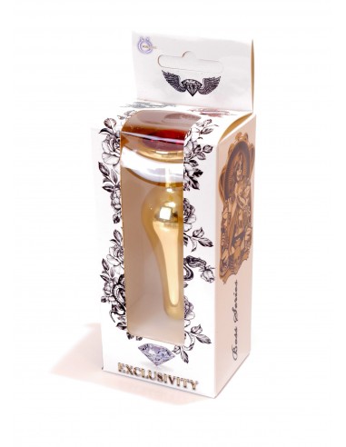 Stalowy Korek Analny z Czerwonym Kryształem Exclusivity - Korki analne stalowe - 16