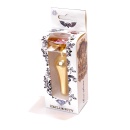 Anatomiczny korek analny ze stali nierdzewnej z różowym kryształem - model Silver BUTT PLUG Rose, 9,5 cm x 3 cm - 16