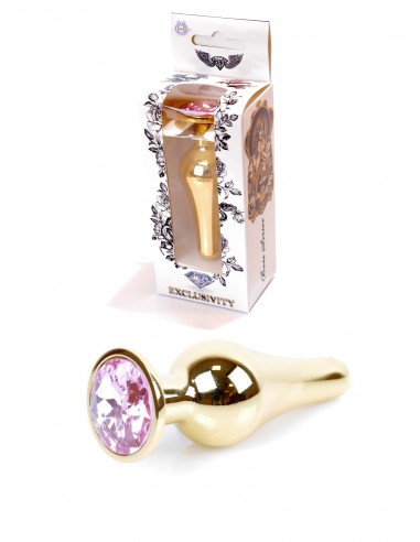 Stalowy Korek Analny z Jasno-Różowym Zdobieniem Exclusivity - Korki analne stalowe - 10
