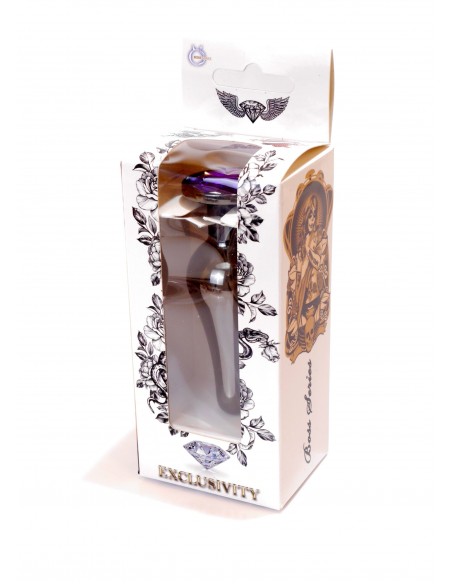 Stalowy Korek Analny z Fioletowym Zdobieniem Exclusivity - Korki analne stalowe - 24