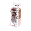 Korek analny Silver Purple - stal nierdzewna, anatomiczny kształt z diamentem, długość 9,5 cm - 24