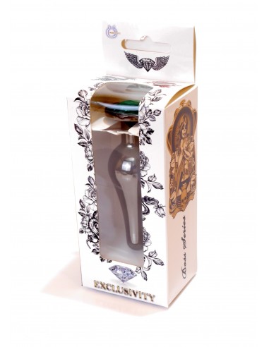 Stalowy Korek Analny z Zielonym Kryształem Exclusivity - Korki analne stalowe - 24