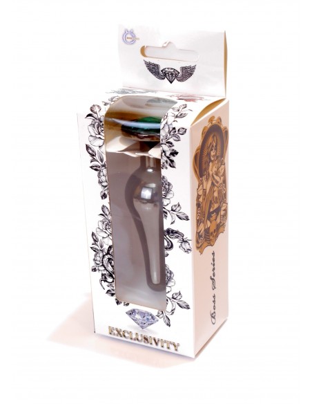Stalowy Korek Analny z Zielonym Kryształem Exclusivity - Korki analne stalowe - 24