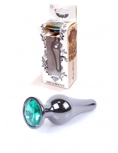 Stalowy Korek Analny z Zielonym Kryształem Exclusivity - Korki analne stalowe - 18