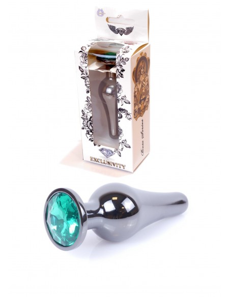 Stalowy Korek Analny z Zielonym Kryształem Exclusivity - Korki analne stalowe - 18