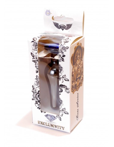 Stalowy Korek Analny z Granatowym Diamentem Exclusivity - Korki analne stalowe - 24