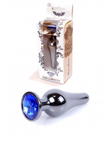 Stalowy Korek Analny z Granatowym Diamentem Exclusivity - Korki analne stalowe - 18