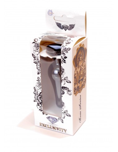 Stalowy Korek Analny z Czarnym Diamentem Exclusivity - Korki analne stalowe - 24