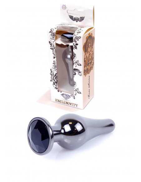 Stalowy Korek Analny z Czarnym Diamentem Exclusivity - Korki analne stalowe - 18