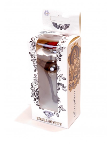 Stalowy Korek Analny z Czerwonym Kryształem Exclusivity - Korki analne stalowe - 24