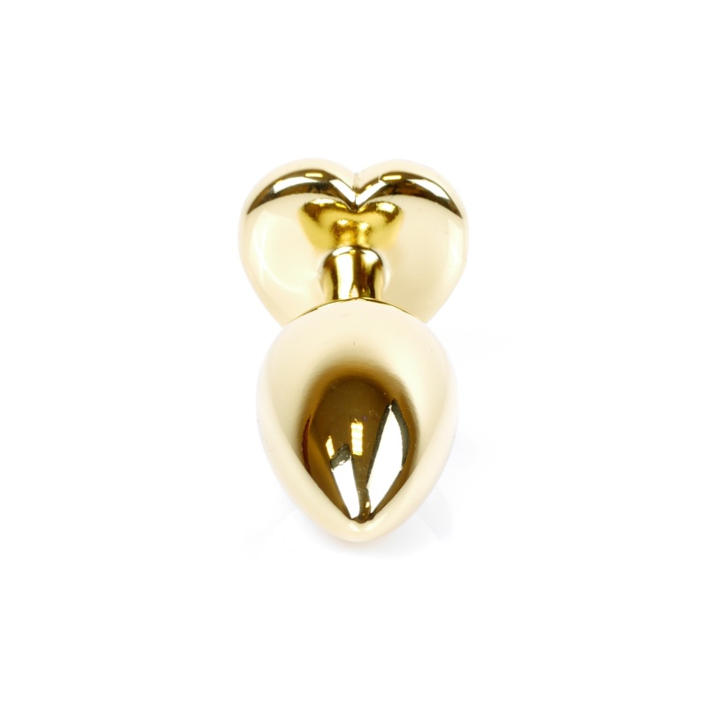 Biżuteria analna Silver Heart PLUG Green - stal nierdzewna, anatomiczny kształt, wąska szyjka, dł. całk. 7 cm, śr. 2,7 cm - 14