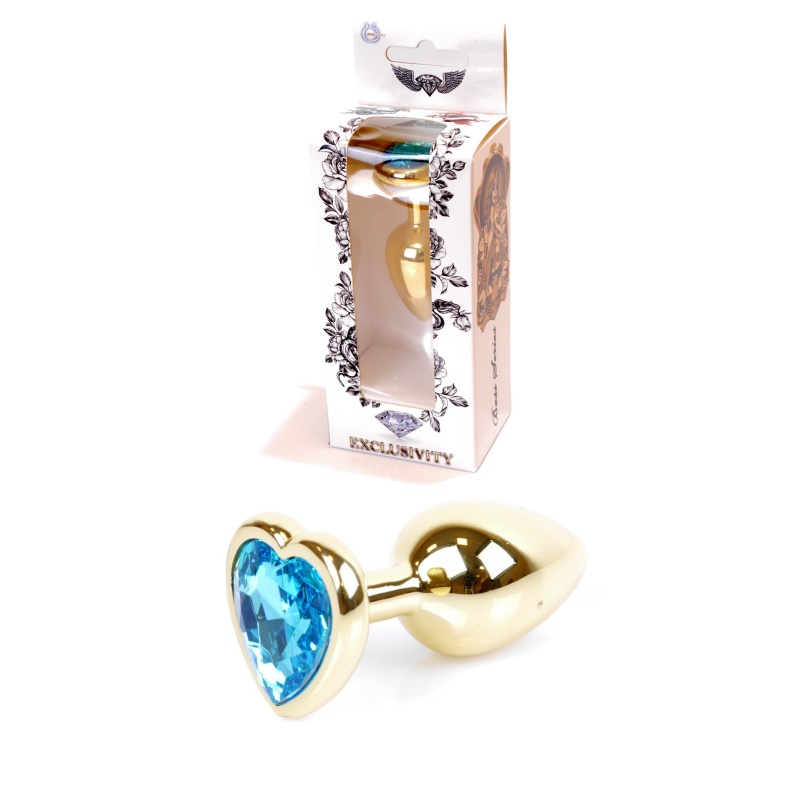 Korek analny Silver Heart Light Blue, stal nierdzewna, dł. 7 cm, śr. 2,7 cm - 10