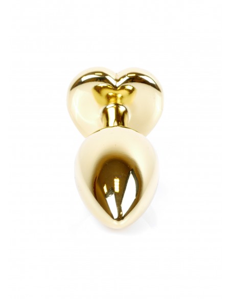 Mały Stalowy Korek Analny z Różowym Serduszkiem Exclusivity - Srebrny lub Złoty - Korki analne stalowe - 15