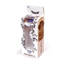 Biżuteria analna Dark Silver PLUG - korek analny ze stali nierdzewnej z niebieskim kamieniem i szeroką podstawą, długość 7 cm, ś - 26